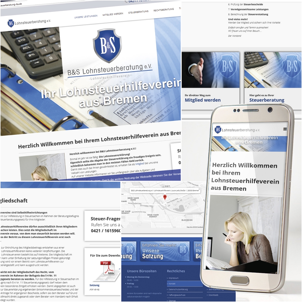 Website für Lohnsteuerhilfeverein aus Bremen